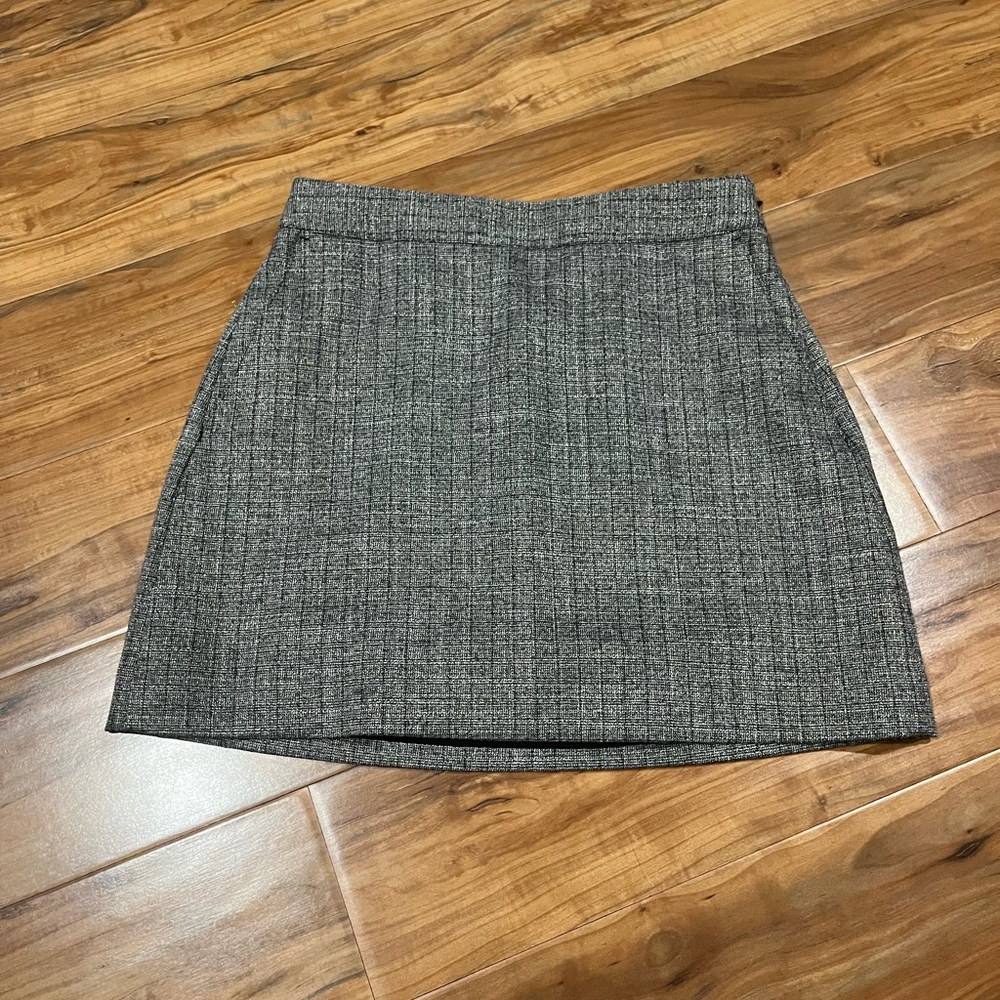 Express Size 0 Gold Shimmer Charcoal Mini Skirt